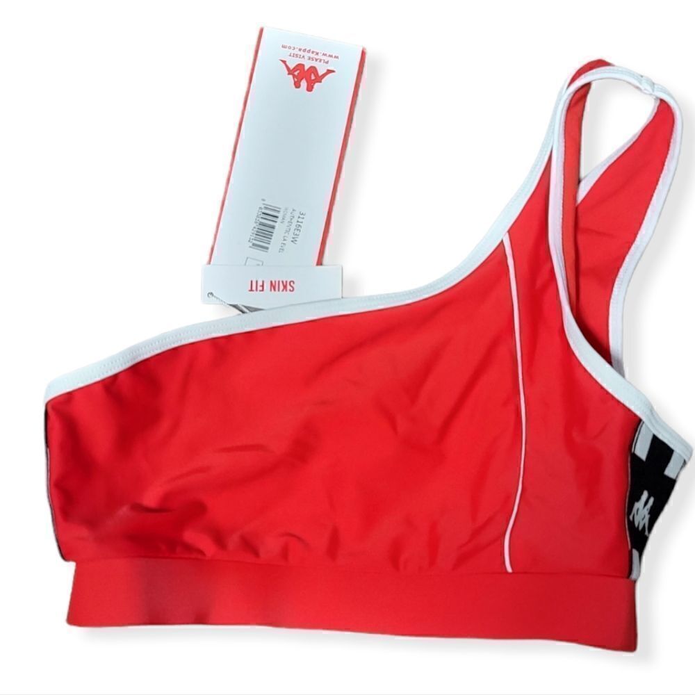 Kappa one shoulder skin fit swimsuit top